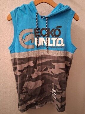 Ecko Unltd Hooded Shirt Size Small Streetwear